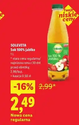 Lidl Sok 100% jabłko Solevita oferta