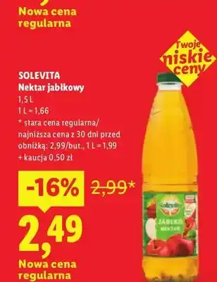 Lidl Nektar jabłkowy Solevita oferta
