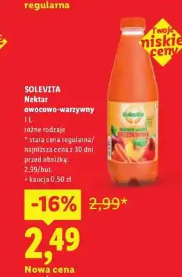 Lidl Nektar owocowo-warzywny Solevita oferta