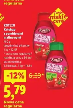 Lidl Ketchup z pomidorami malinowymi łagodny Kotlin oferta