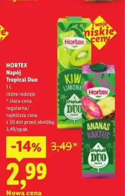 Lidl Napój Tropical Duo Hortex oferta