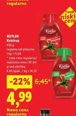 Lidl Ketchup pikantny Kotlin oferta