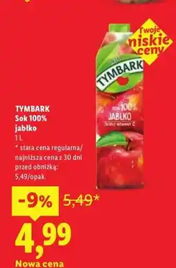 Lidl Sok 100% jabłko Tymbark oferta