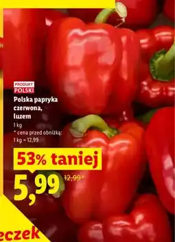 Lidl Papryka czerwona luzem polska oferta