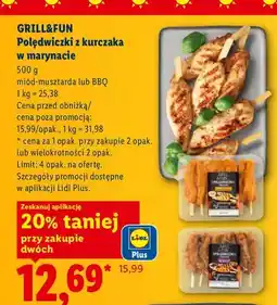 Lidl Polędwiczki z kurczaka w marynacie miód-musztarda Grill & Fun oferta