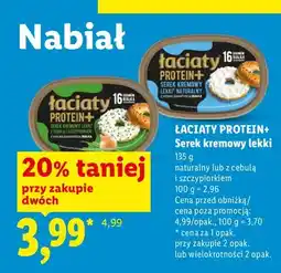 Lidl Serek kremowy lekki Łaciaty Protein+ naturalny oferta