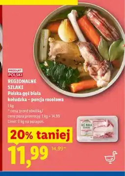 Lidl Porcja rosołowa z gęsi białej kołudzkiej Regionalne Szlaki oferta
