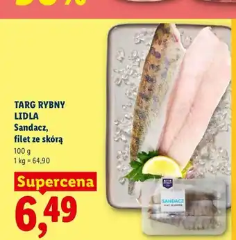 Lidl Sandacz filet ze skórą Targ Rybny Lidla oferta