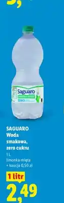 Lidl Woda smakowa zero cukru Saguaro limonka-mięta oferta