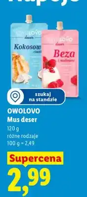 Lidl Mus deserowy Owolovo Kokosowy oferta