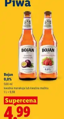Lidl Piwo bezalkoholowe Bojan Kwaśna Marakuja oferta