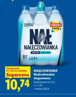 Lidl Woda mineralna niegazowana Nałęczowianka 6-pak oferta