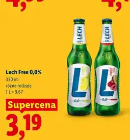 Lidl Piwo bezalkoholowe Lech Free Limonka z miętą oferta