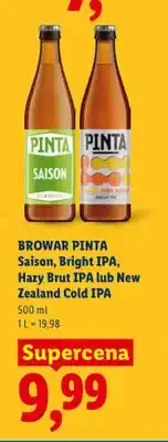 Lidl Piwo Browar Pinta Saison oferta