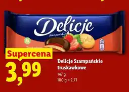 Lidl Ciastka Delicje Szampańskie truskawkowe oferta