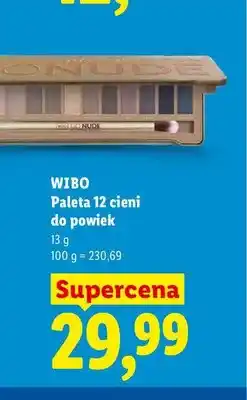 Lidl Paleta 12 cieni do powiek Wibo Go Nude oferta