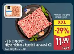 ALDI Mięso mielone z łopatki i karkówki XXL Mięsne Specjały oferta