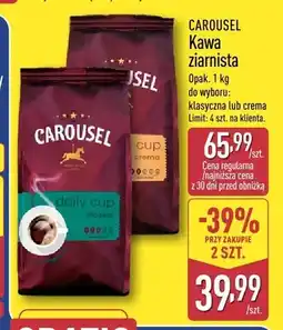 ALDI Kawa ziarnista crema Carousel oferta