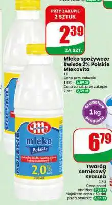 Dino Mleko spożywcze świeże 2% Polskie Mlekovita oferta