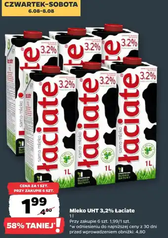 Netto Mleko UHT 3,2% Łaciate oferta