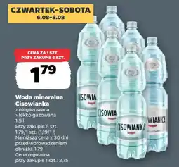 Netto Woda mineralna Cisowianka oferta