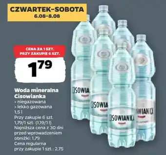 Netto Woda mineralna Cisowianka oferta