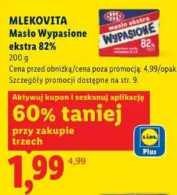 Lidl Mlekovita Masło Wypasionie ekstra 82% oferta