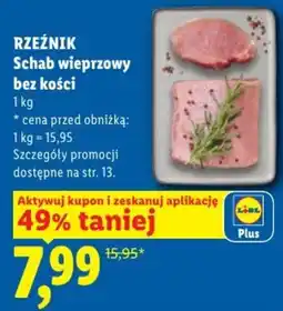 Lidl RZEŹNIK Schab wieprzowy bez kości oferta