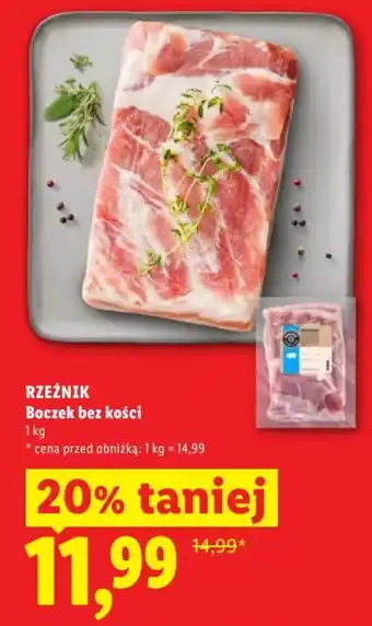 Lidl RZEŹNIK Boczek bez kości oferta
