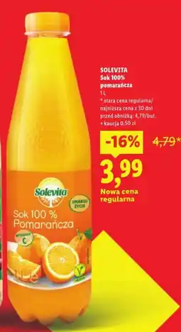 Lidl Solevita Sok 100 % Pomarańcza oferta
