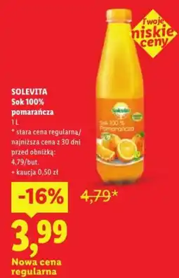 Lidl Sok 100% pomarańcza oferta