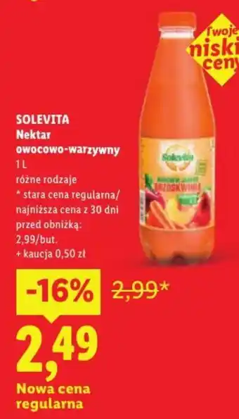 Lidl Solevita Nektar owocowo-warzywny oferta