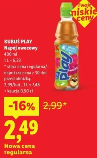 Lidl KUBUS PLAY Napój owocowy oferta
