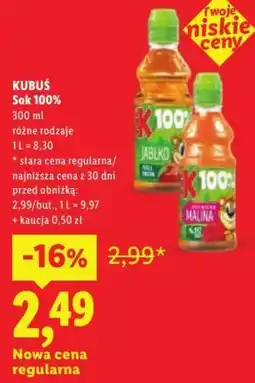 Lidl Sok 100% KUBUŚ oferta