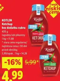 Lidl Kotlin Ketchup bez dodatku cukru oferta