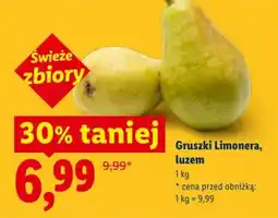 Lidl Gruszki Limonera, luzem oferta