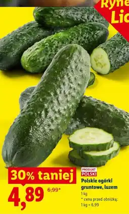 Lidl Polskie ogórki gruntowe, luzem oferta