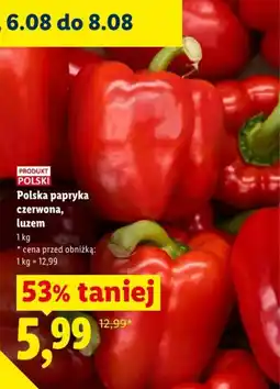 Lidl Polska papryka czerwona, luzem oferta
