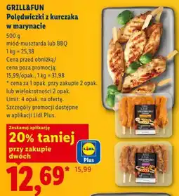 Lidl GRILL&FUN Polędwiczki z kurczaka w marynacie oferta