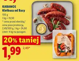 Lidl Kabanos Kiełbasa od Bacy oferta
