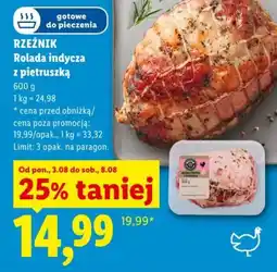 Lidl Rzeźnik Rolada indycza z pietruszką oferta