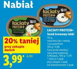 Lidl Łaciaty Protein+ Serek kremowy lekki oferta