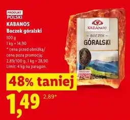 Lidl Kabanos Boczek góralski oferta