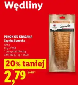 Lidl PIKOK OD KRAJANA Szynka Synecka oferta