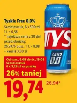 Lidl Tyskie Free 0,0% oferta