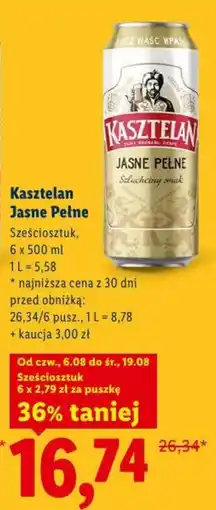 Lidl Kasztelan Jasne Pelne oferta