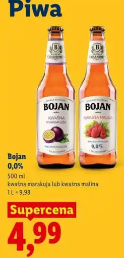 Lidl Bojan 0,0% kwaśna marakuja lub kwaśna malina oferta
