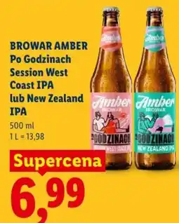 Lidl Browar Amber Po Godzinach Session West Coast IPA lub New Zealand IPA oferta