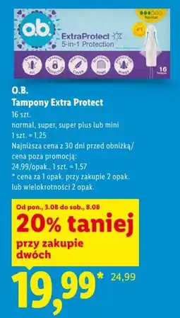 Lidl O.B. Tampony Extra Protect oferta