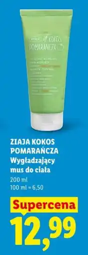 Lidl Ziaja Kokos Pomarańcza Wygładzający mus do ciała oferta